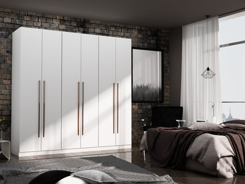 Manhattan Comfort Gramercy Contemporary Modern 82" Wardrobe Closet in White