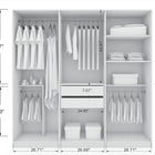 Manhattan Comfort Gramercy Contemporary Modern 82" Wardrobe Closet in White