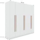 Manhattan Comfort Gramercy Contemporary Modern 82" Wardrobe Closet in White