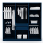 Manhattan Comfort Gramercy Contemporary Modern 82" Wardrobe Closet in Midnight Blue
