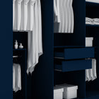 Manhattan Comfort Gramercy Contemporary Modern 82" Wardrobe Closet in Midnight Blue
