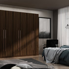 Manhattan Comfort Gramercy Contemporary Modern 82" Wardrobe Closet in Chestnut Brown