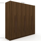 Manhattan Comfort Gramercy Contemporary Modern 82" Wardrobe Closet in Chestnut Brown