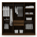 Manhattan Comfort Gramercy Contemporary Modern 82" Wardrobe Closet in Chestnut Brown