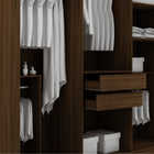 Manhattan Comfort Gramercy Contemporary Modern 82" Wardrobe Closet in Chestnut Brown