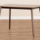 Baxton Studio Britte Mid-Century Modern Transitional Walnut Brown Finished Rectangular Wood Dining Table
