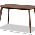 Baxton Studio Britte Mid-Century Modern Transitional Walnut Brown Finished Rectangular Wood Dining Table