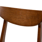 Baxton Studio Parlin Mid-Century Modern Transitional Light Beige Fabric Upholstered and Walnut Brown Finished Wood 4-Piece Dining Chair Set