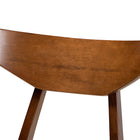 Baxton Studio Pearson Mid-Century Modern Transitional Light Beige Fabric Upholstered and Walnut Brown Finished Wood 5-Piece Dining Set with Faux Marble Table