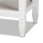 Baxton Studio Naomi Classic and Transitional White Finished Wood 1-Drawer Bedroom Nightstand