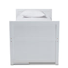 Baxton Studio Mirza Modern and Contemporary White Finished Wood 5-Drawer Twin Size Storage Bed with Pull-Out Desk