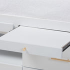 Baxton Studio Mirza Modern and Contemporary White Finished Wood 5-Drawer Twin Size Storage Bed with Pull-Out Desk