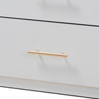 Baxton Studio Mirza Modern and Contemporary White Finished Wood 5-Drawer Twin Size Storage Bed with Pull-Out Desk