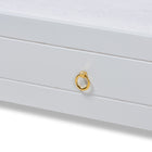 Baxton Studio Alya Classic Traditional Farmhouse White Finished Wood Twin Size Daybed with Roll-Out Trundle Bed