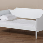 Baxton Studio Alya Classic Traditional Farmhouse White Finished Wood Twin Size Daybed