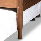 Baxton Studio Alya Classic Traditional Farmhouse Walnut Brown Finished Wood Twin Size Daybed with Roll-Out Trundle Bed