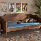Baxton Studio Alya Classic Traditional Farmhouse Walnut Brown Finished Wood Twin Size Daybed 