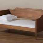 Baxton Studio Alya Classic Traditional Farmhouse Walnut Brown Finished Wood Twin Size Daybed