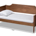Baxton Studio Alya Classic Traditional Farmhouse Walnut Brown Finished Wood Twin Size Daybed