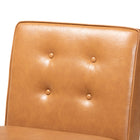 Baxton Studio Arvid Mid-Century Modern Tan Faux Leather Upholstered and Walnut Brown Finished Wood Dining Chair