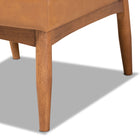 Baxton Studio Arvid Mid-Century Modern Tan Faux Leather Upholstered and Walnut Brown Finished Wood Dining Chair