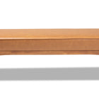 Baxton Studio Arvid Mid-Century Modern Tan Faux Leather Upholstered and Walnut Brown Finished Wood Dining Bench