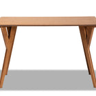 Baxton Studio Sahar Mid-Century Modern Transitional Walnut Brown Finished Wood Dining Table