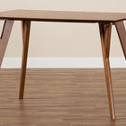 Baxton Studio Sahar Mid-Century Modern Transitional Walnut Brown Finished Wood Dining Table