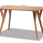 Baxton Studio Sahar Mid-Century Modern Transitional Walnut Brown Finished Wood Dining Table