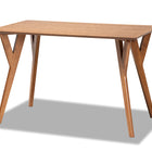 Baxton Studio Odessa Mid-Century Modern Grey Fabric Upholstered and Walnut Brown Finished Wood 4-Piece Dining Nook Set