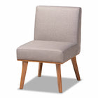 Baxton Studio Odessa Mid-Century Modern Grey Fabric Upholstered and Walnut Brown Finished Wood 5-Piece Dining Nook Set