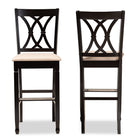 Baxton Studio Calista Modern and Contemporary Sand Fabric Upholstered and Espresso Brown Finished Wood 2-Piece Bar Stool Set