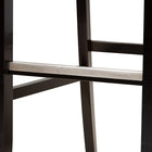 Baxton Studio Calista Modern and Contemporary Grey Fabric Upholstered and Espresso Brown Finished Wood 2-Piece Bar Stool Set