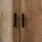 Baxton Studio Cyrille Modern and Contemporary Farmhouse Rustic Finished Wood 4-Door Shoe Cabinet