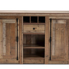 Baxton Studio Albert Modern and Contemporary Farmhouse Rustic Finished Wood 2-Door Dining Room Sideboard Buffet