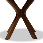Baxton Studio Kenji Modern and Contemporary Walnut Brown Finished 34-Inch-Wide Round Wood Dining Table