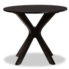 Baxton Studio Kenji Modern and Contemporary Dark Brown Finished 34-Inch-Wide Round Wood Dining Table