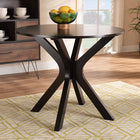 Baxton Studio Kenji Modern and Contemporary Dark Brown Finished 34-Inch-Wide Round Wood Dining Table