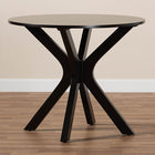 Baxton Studio Kenji Modern and Contemporary Dark Brown Finished 34-Inch-Wide Round Wood Dining Table