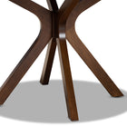 Baxton Studio Kenji Modern and Contemporary Walnut Brown Finished 45-Inch-Wide Round Wood Dining Table