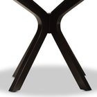 Baxton Studio Kenji Modern and Contemporary Dark Brown Finished 45-Inch-Wide Round Wood Dining Table