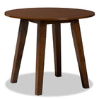 Baxton Studio Lilly Modern and Contemporary Grey Fabric Upholstered and Walnut Brown Finished Wood 5-Piece Dining Set