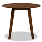Baxton Studio Ela Modern and Contemporary Walnut Brown Finished 35-Inch-Wide Round Wood Dining Table