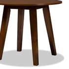 Baxton Studio Ela Modern and Contemporary Walnut Brown Finished 35-Inch-Wide Round Wood Dining Table