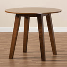 Baxton Studio Ela Modern and Contemporary Walnut Brown Finished 35-Inch-Wide Round Wood Dining Table