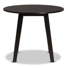 Baxton Studio Ela Modern and Contemporary Dark Brown Finished 35-Inch-Wide Round Wood Dining Table