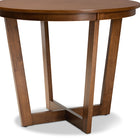 Baxton Studio Alayna Modern and Contemporary Walnut Brown Finished 35-Inch-Wide Round Wood Dining Table