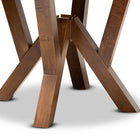 Baxton Studio Irene Modern and Contemporary Walnut Brown Finished 35-Inch-Wide Round Wood Dining Table