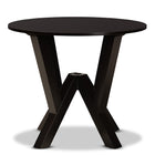 Baxton Studio Irene Modern and Contemporary Dark Brown Finished 35-Inch-Wide Round Wood Dining Table