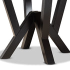 Baxton Studio Irene Modern and Contemporary Dark Brown Finished 35-Inch-Wide Round Wood Dining Table